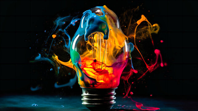 An image of a spark bulb with paint