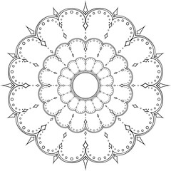 Elegant Mandala. Detailed ornamental design. Tattoo, print, design element