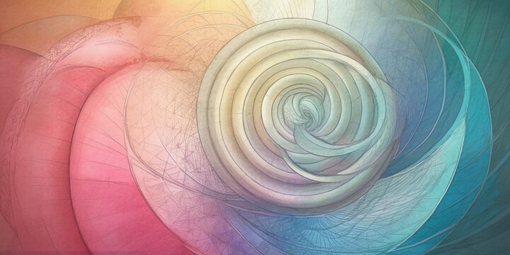 abstract background petals with circles