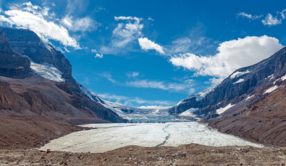 Athabasca Glacier panorama, Jasper national park, Canada.