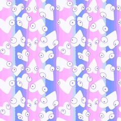 Fototapeta premium Valentines hearts cartoon pattern for wrapping and kids clothes print and fabrics and gift box