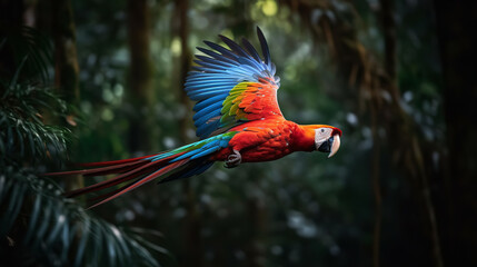 Macaw parrot in the jungle