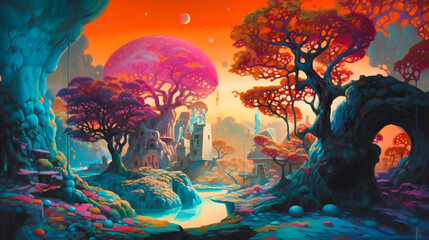 Obraz na płótnie Canvas An image of a fantasy landscape