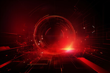 Obraz premium Abstract technology background Hi-tech communication concept futuristic digital innovation background, Created using generative AI tools.