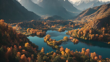 Enchanted Hours: Countryside Landscapes in Autumn and Spring - Generated AI