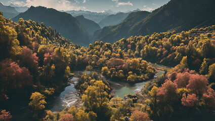 Enchanted Hours: Countryside Landscapes in Autumn and Spring - Generated AI