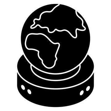 A flat icon design of global database 