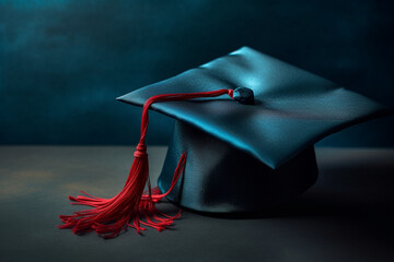 A graduation cap with a heart symbolizing the love for teaching, Teacher's Day Generative AI
