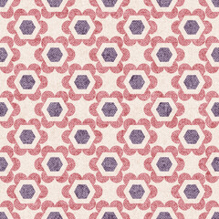 Seamless geometric pattern. Grunge vintage texture. Elegant print for textiles. Vector illustration. - 592440704