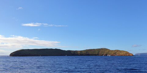 Molokini Island, Maui - Hawaii: Molokini Island crater famous for destination snorkeling in crystal clear waters © diak