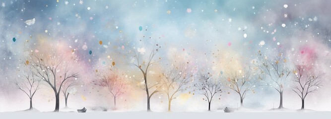 Pastel Christmas: Festive Soft Background Design. Generative AI.
