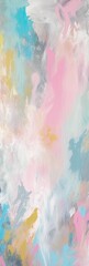 Abstract Pastel Design Background with Watercolor Painted Colors. Generative AI.