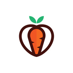 creative love carrot Logo