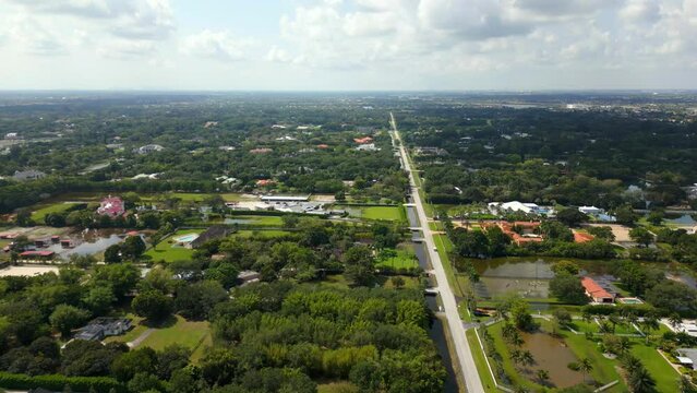Aerial footage Southwest Ranches Florida USA