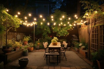 Brightening Up the Backyard: The Magic of Outdoor String Lights. Generative AI
