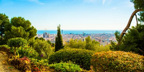  landscape with panorama of barcelona for background © serhii
