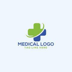 Healthcare Cross Sign Logo Template
