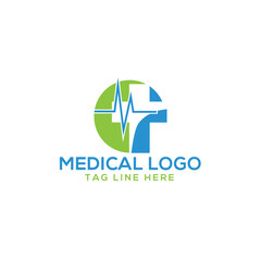 Healthcare Cross Sign Logo Template

