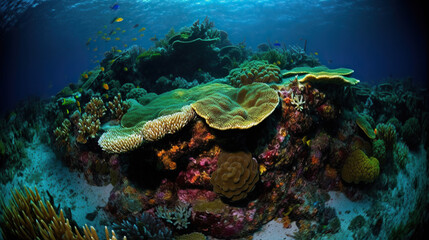 Image of reef in daylight. Space to place text.