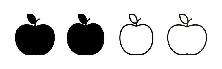 Apple icon vector for web and mobile app. Apple sign and symbols for web design.