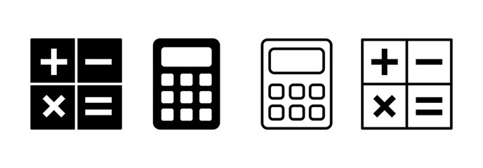 Calculator icon vector for web and mobile app. Accounting calculator sign and symbol.