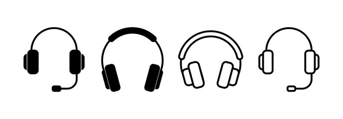 Headphone icon vector for web and mobile app. headphone sign and symbol