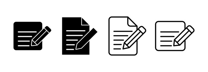 Note icon vector for web and mobile app. notepad sign and symbol