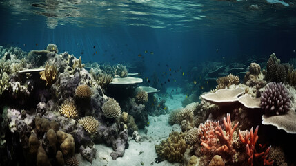 Fototapeta na wymiar Incredible reef image. Space for text.