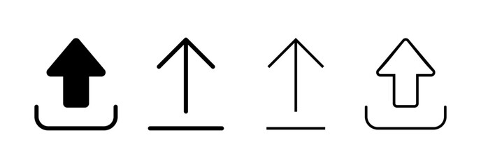 Upload icon vector for web and mobile app. load data sign and symbol