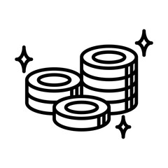 Coin Icon Design Vector Template Illustration