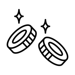 Coin Icon Design Vector Template Illustration