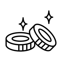 Coin Icon Design Vector Template Illustration