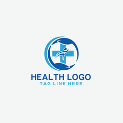 Pharmacy Cross Logo Design Linear. Medical Clinic Healthcare 