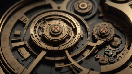 時計　歯車　部品　アップ　金属　スチームパンク　