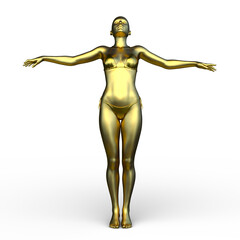 ポーズをとる女性