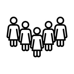 People, Crowd Icon Design Vector template illustration