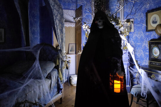 Grim reaper during Halloween night