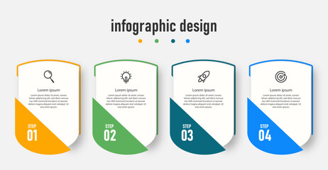 Modern infographic business template and data visualization with 4 options