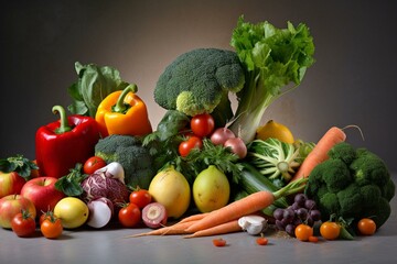 Obraz na płótnie Canvas Healthy Food Question. Generative AI
