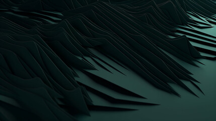 dark green paper in an abstract design, background