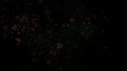 gold particles dark green vector texture background with space 