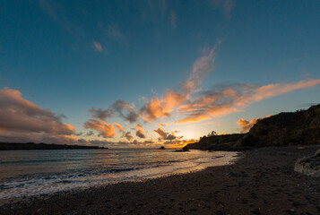 beautiful sunset on a beach near Fort Bragg California 