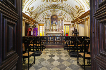 Fototapeta na wymiar Rio de Janeiro, RJ, Brazil, 04.13.2023 - The Franciscan Monastery of Saint Anthony, founded in 1615 in the Centro district