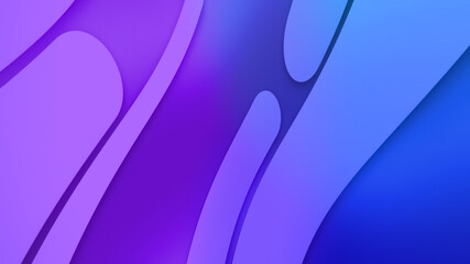 Illustration of purple blue background with wavy shaped stripes with effects