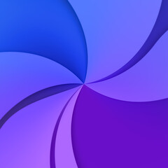 Illustration of a blue purple background with curved sharp shapes