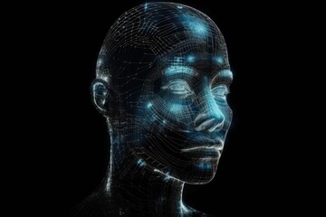 3d rendered illustration of a human head ai