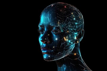 3d rendered illustration of a human head ai