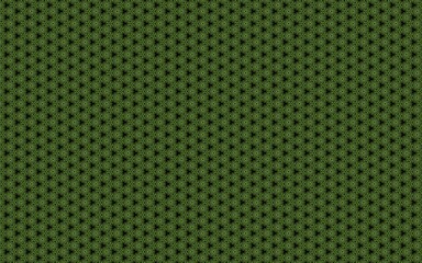 Illustration of green repeating patterns on a black background