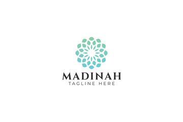 Flower Arabic Muslim Islamic Geometry Logo Mandala Sign Symbol Geometric Ornament Business Template