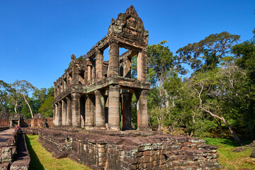 Ancient of Prasat Preah Khan temple at Angkor Wat complex, Angkor Wat Archaeological Park in Siem...